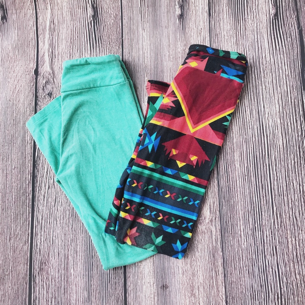Lot of two LuLaRoe girls leggings